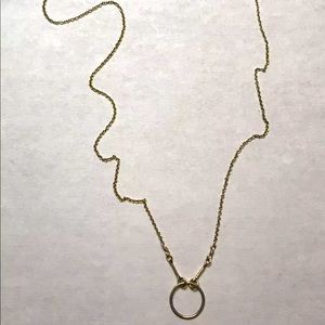 VINTAGE 14K Gold FILLED Circle Pendant Necklace